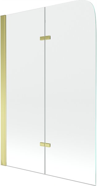 Mexen FELIX, kádparaván, 2 lapos, 80 x 140 cm, arany-átlátszó, 890-080-002-50-00