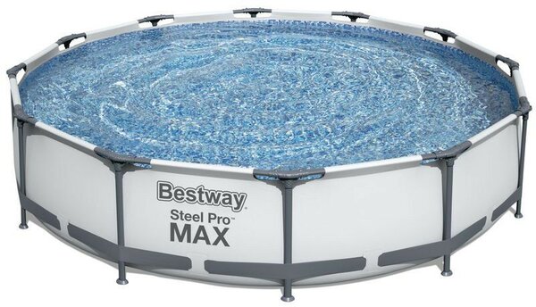 Bestway Steel Pro Max csővázas medence szett, 305 x 76 cm, papírszűrős, vízkapacitás 4678 l (56408)