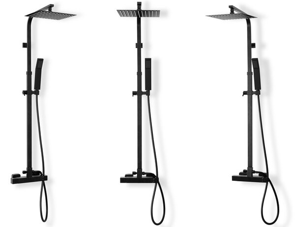 Termosztátos zuhanyszett Rea FENIX Milan black mat