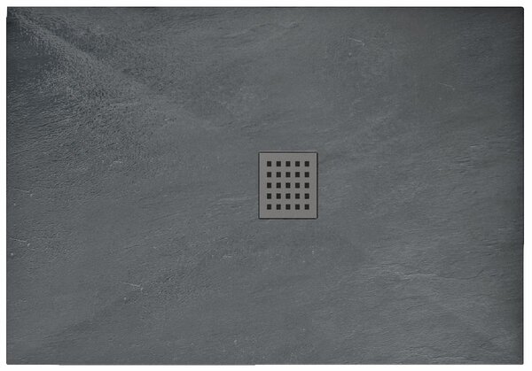 Rea GREY ROCK- Akril zuhanytálca 80 x 100 x 3,5 cm + szifon, szürke, REA-K4582