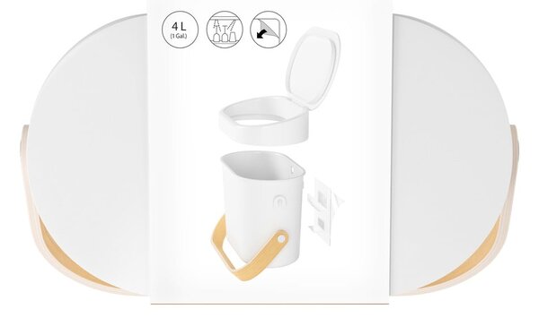 Fehér komposztálható hulladék gyűjtő 4 l Bellwood – Umbra