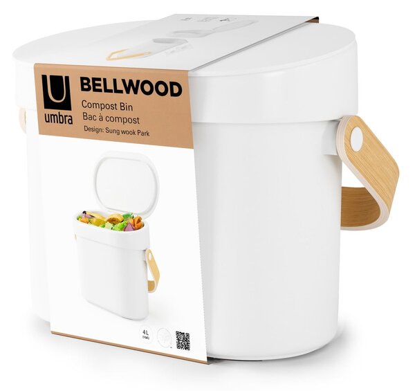 Fehér komposztálható hulladék gyűjtő 4 l Bellwood – Umbra