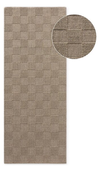 Bézs kézi szövésű gyapjú futószőnyeg 80x200 cm Scala – Villeroy&Boch