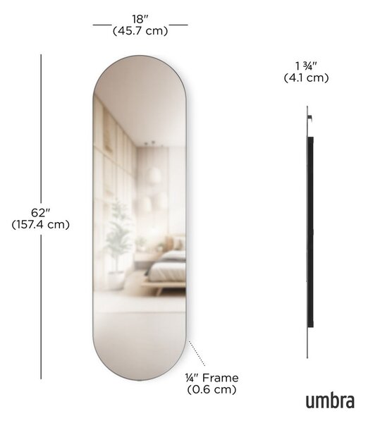 Fali-álló tükör 46x157 cm Hubba – Umbra
