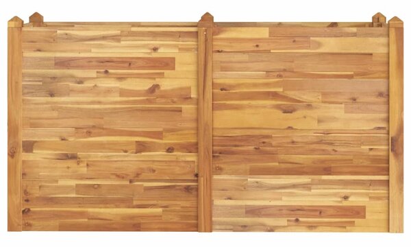 Tömör akácfa kerti magaságyás 160 x 60 x 84 cm