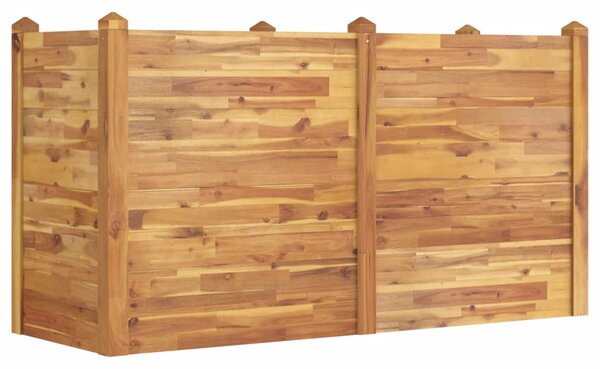 Tömör akácfa kerti magaságyás 160 x 60 x 84 cm