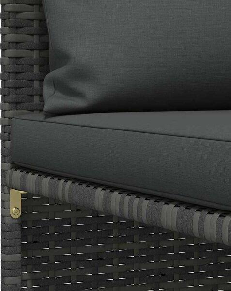 VidaXL Polyrattan Kerti Ülőgarnitúra - 3 részes - Szürke