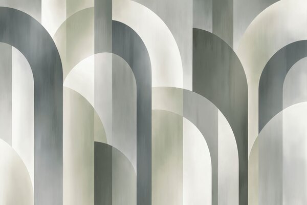 Fotótapéta Szürke és fehér art deco mintázat, Absztrakt fotótapéta, Népszerű fotótapéta - Tapeko.hu