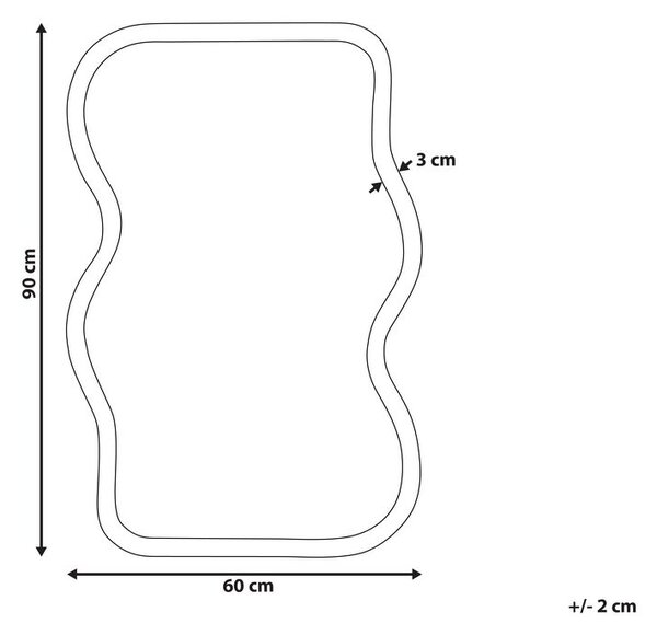 Falitükör RONNET 60 cm 90 cm Császárfa Világoskék