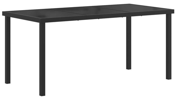 Kert étkező szett 9 pcs Fekete és Antracit 160 x 80 x 73 cm