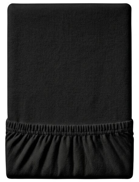 Jersey EXCLUSIVE fekete lepedő 90x200 cm Grammsúly: Lux (190 g/m2)
