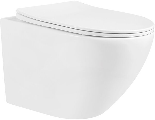 Mexen Lena Keret nélküli falra szerelhető WC, lassan záródó üléssel, fehér-30220300