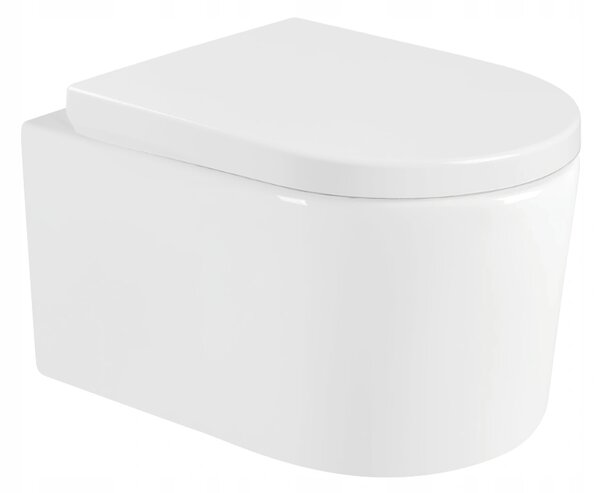 Mexen Sofia falra szerelhető WC keret nélküli WC -ülőkével, hőre keményedő, fehér - 30540200