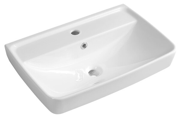 Aqualine Aqualine, DURU kerámia mosdókagyló 60x40 cm, fehér, TU0351