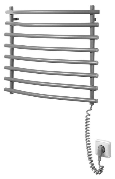 Aqualine Aqualine, Elektromos törölközőtartó, 570x465 mm, 72 W, szürke alumínium - metál (RAL9007), SU210A