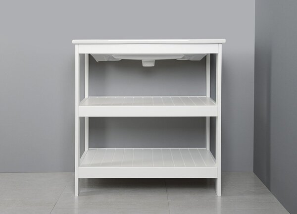 Aqualine Aqualine, ETIDE polcos mosdó 81,5x86x44 cm, matt fehér, ET830