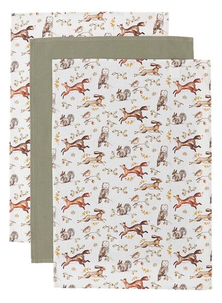 Pamut konyharuha szett 3 db-os 45x65 cm Forest Fable – Cooksmart ®