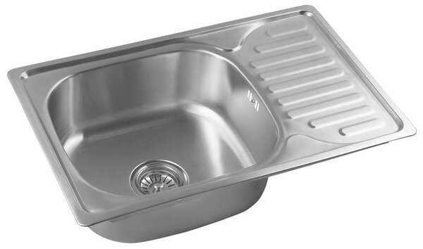 Aqualine Aqualine, Rozsdamentes mosogató lefolyóval 66x18x42 cm, AQ6642B