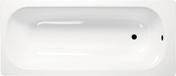 Aqualine, Négyszögletű zománcfürdő 120x70x38cm, fehér, V120X70