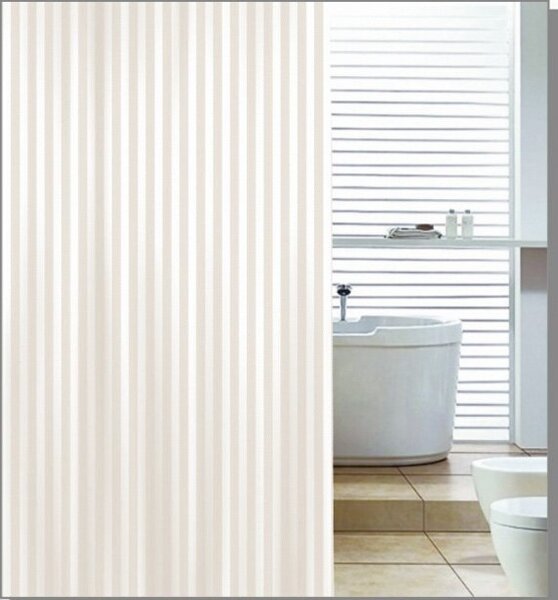 Aqualine Aqualine, Zuhanyfüggöny 180x200cm, poliészter, bézs, ZP003