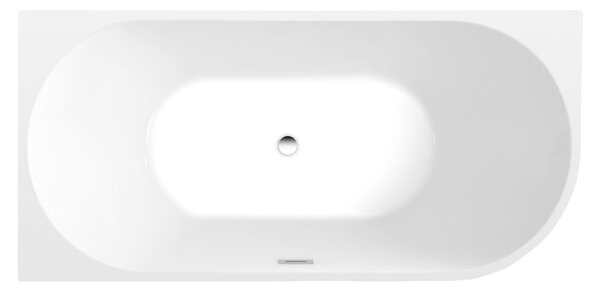Aqualine Aqualine, TIBERA L sarok állókád 170x80cm, fehér, E1026