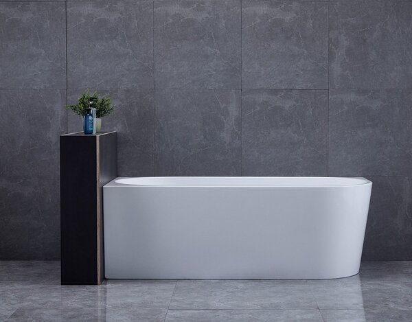 Aqualine Aqualine, TIBERA L sarok állókád 170x80cm, fehér, E1026