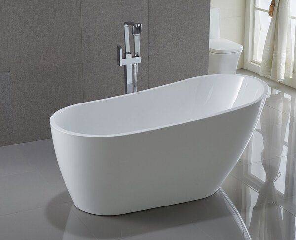 Aqualine Aqualine, TISA szabadon álló kád 150x75 cm, fehér, E1575