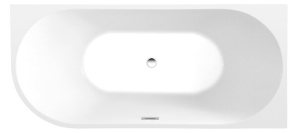 Aqualine Aqualine, TIBERA R álló sarokkád 170x80cm, fehér, E1015