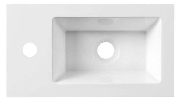 Aqualine Aqualine, Mosdó 40x22cm, öntött márvány, fehér, LM420