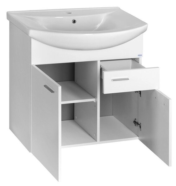 Aqualine Aqualine, ZOJA mosdókagyló szekrény 71,5x74x34cm, fehér, 51075A