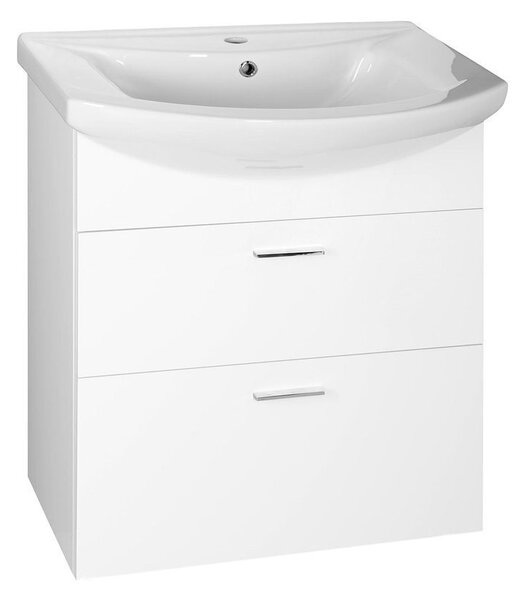 Aqualine Aqualine, ZOJA mosdó szekrény fiók 61,5x74x32 cm, fehér, 51061A