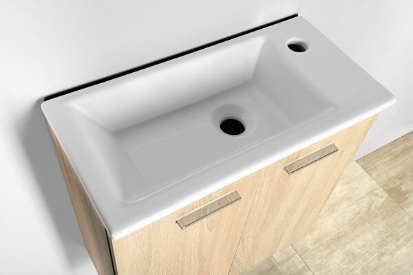 Aqualine Aqualine, ZOJA / KERAMIA FRESH mosdó szekrény 49x50x23,5cm, platina tölgy, 51047DP