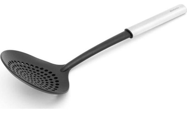 Brabantia Profile Cook & Serve szűrőkanál, tapadásmentes, hőálló, r.m. acél markolat, műanyag fej, selyem matt, fekete - 250583
