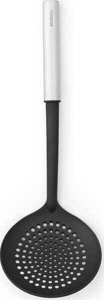 Brabantia Profile Cook & Serve szűrőkanál, tapadásmentes, hőálló, r.m. acél markolat, műanyag fej, selyem matt, fekete - 250583