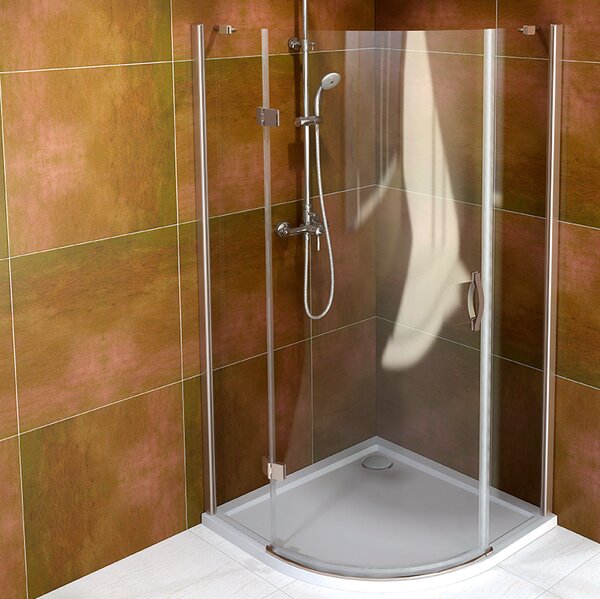 Gelco, LEGRO negyedkör alakú zuhanyparaván 900x900mm, átlátszó üveg, GL6590