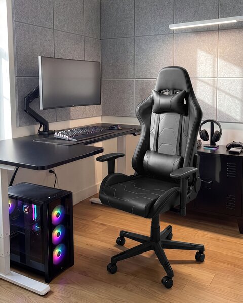 Gamer szék VOLTIXA Műbőr Fekete