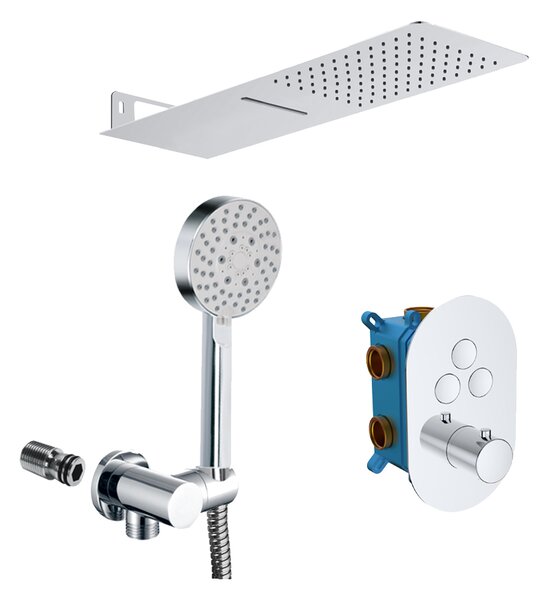 Mereo Mereo, Zuhanygarnitúra rejtett csapteleppel - 3 utas - ovális huzat, MER-CB60157TB4