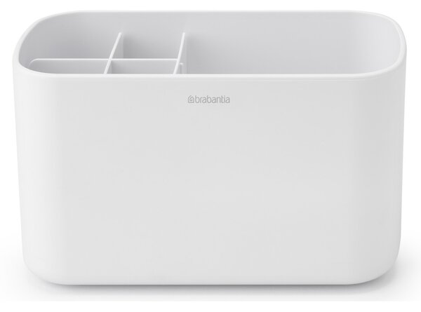 Brabantia ReNew Bathroom Caddy kozmetikai rendszerező, elválasztó betétekkel, csepptálcával, csúszásmentes talppal, műanyag, fehér - 280108