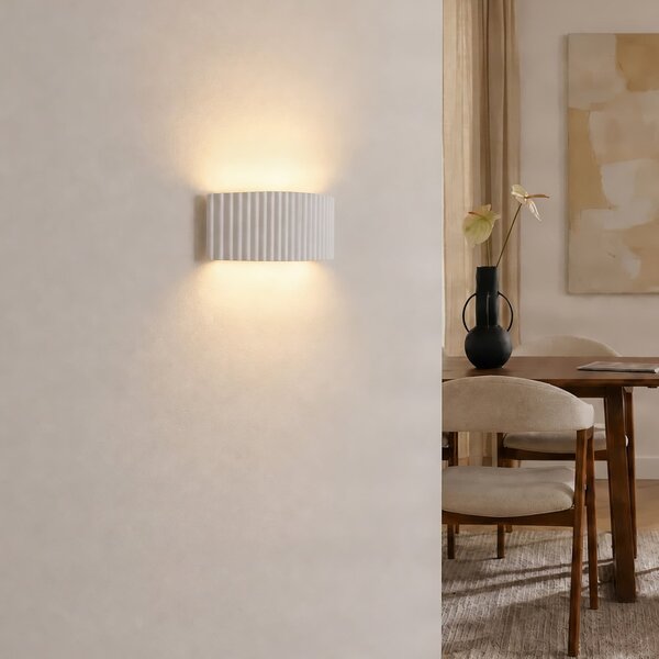 Fali Lámpa Lindby, Naike, dimmable, Fehér, Folyosó, Gipsz / Agyag, Modern