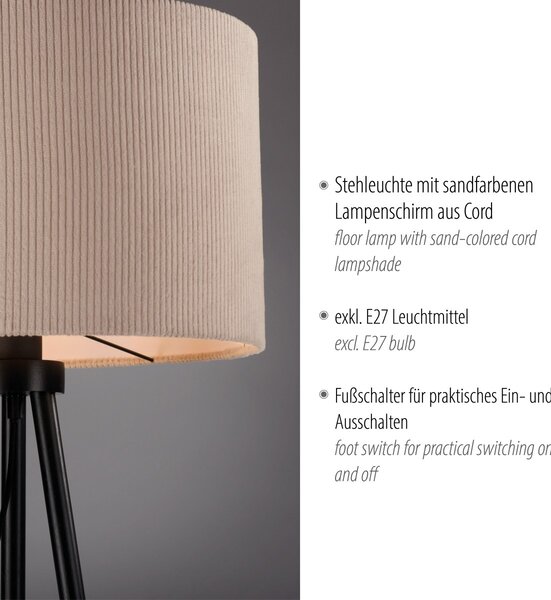 Paul Neuhaus modern állólámpa green duro bézs fekete pln14894-39