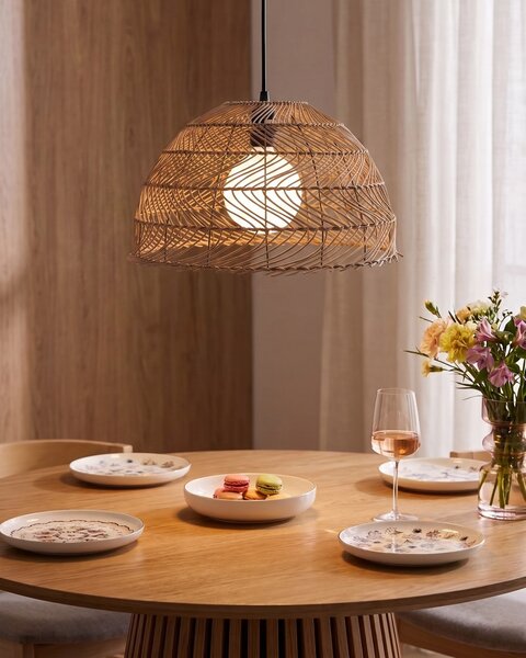 Függőlámpa SELENGE Rattan Világosbarna