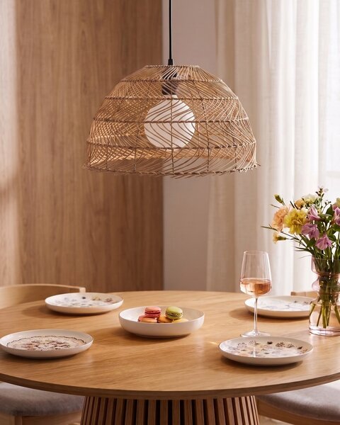 Függőlámpa SELENGE Rattan Világosbarna