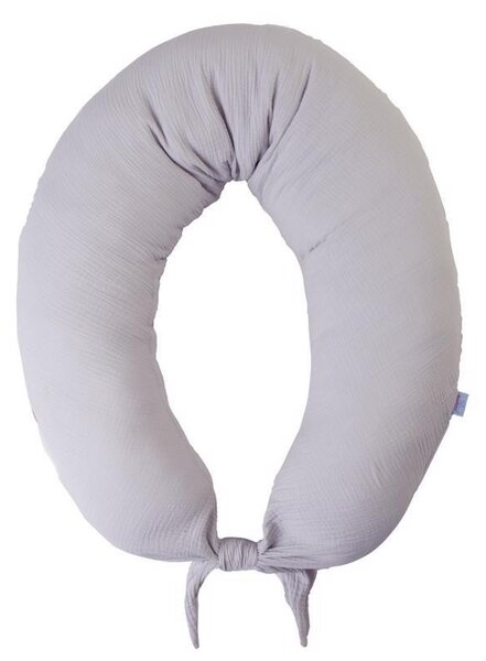 BABYMATEX Moon szoptatós párna muszlin 260 cm - világosszürke