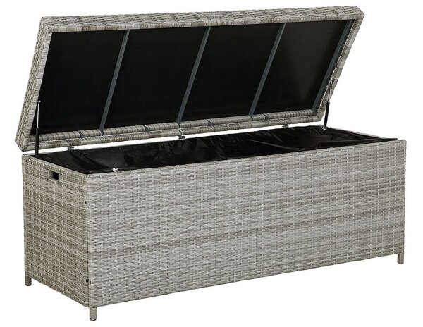 Párnatartó láda MODENA 158 cm 63 cm PE Rattan Szürke