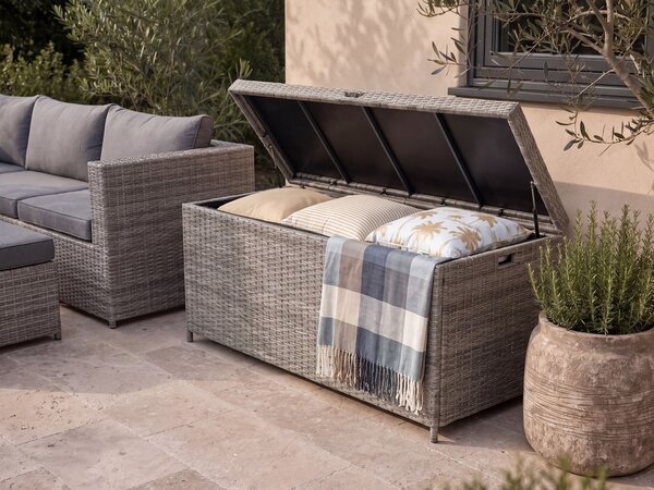 Párnatartó láda MODENA 158 cm 63 cm PE Rattan Szürke