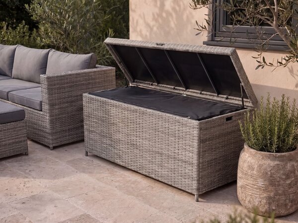 Párnatartó láda MODENA 158 cm 63 cm PE Rattan Szürke