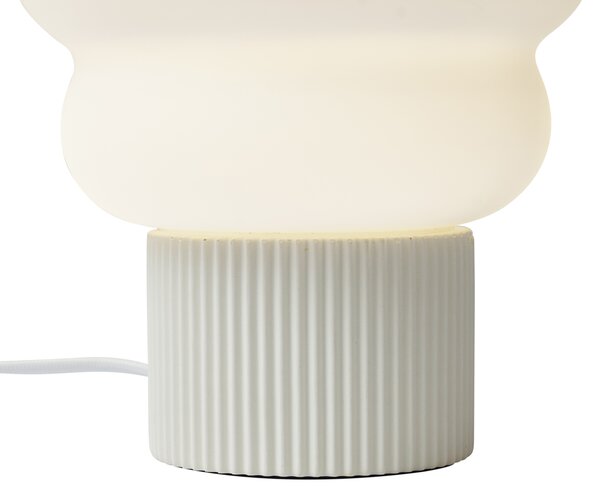 Japandi bézs asztali lámpa opálüveggel 18 cm - Kumo