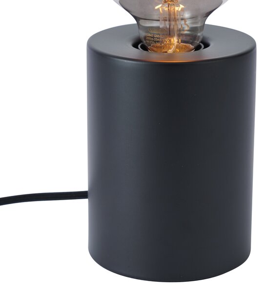 Modern fekete asztali lámpa 13 cm - Cylinder