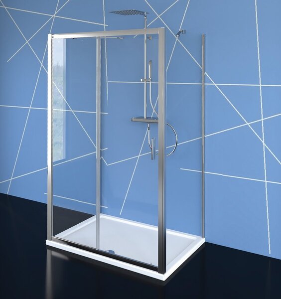 Polysan, EASY LINE zuhanykabin három falú 1000x1000mm, L / R változat, átlátszó üveg, EL1015EL3415EL3415