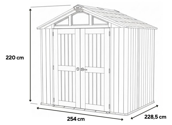 Stronghold 8x8 műanyag kerti ház